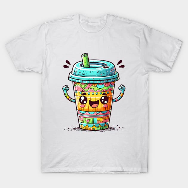 Kawai Coffee T-Shirt by HaniDesign